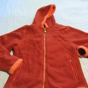 Womens Outback Trading Co Fleece Full Zip Hooded Jacket Sz L